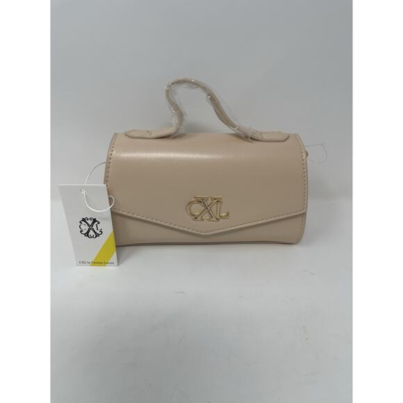 CXL Christian Lacroix Laine Matte Patent Top Handle Crossbody Panna Cotta Beige - Picture 2 of 9